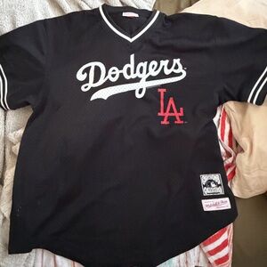 Mitchell & Ness Black Dodgers Cooperstown Collection Jersey XL